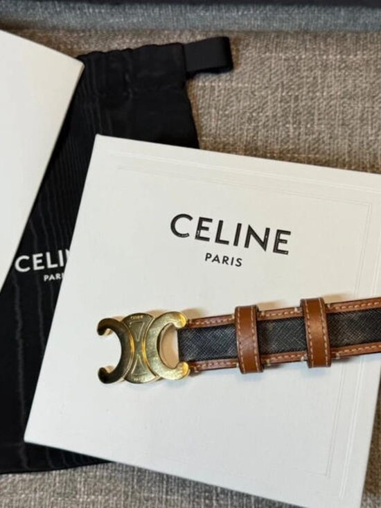 Celine Triomphe Belt 25mm 90cm - New with Box main image 5